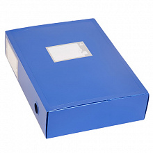 Короб архивный 100мм пластик синий Бюрократ BA100/08BLUE