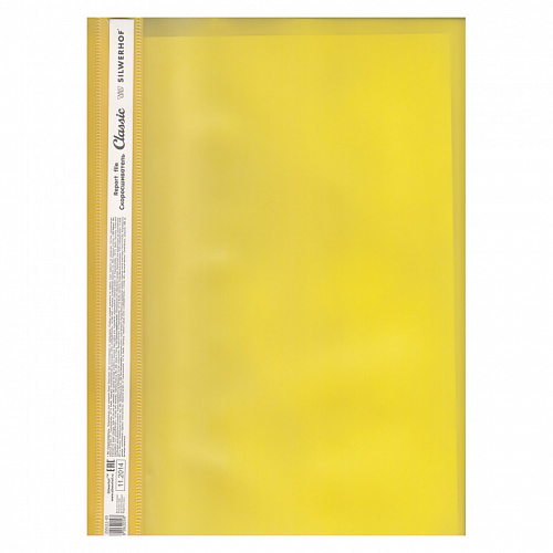 Скоросшиватель пластиковый А4 Silwerhof Classic 0,12мм/0,18мм желтый, 255111-05