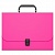 Портфель пластиковый А4 розовый Matt Neon Erich Krause, 50451