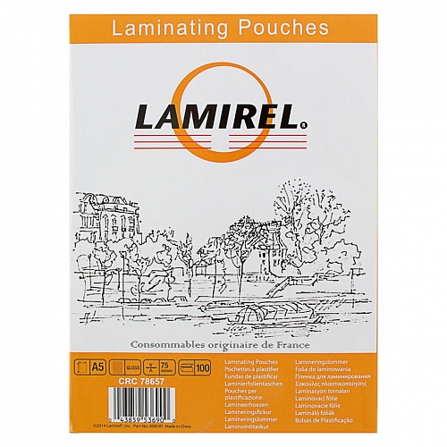 Пленка пакетная для ламинирования А5  75мкм Lamirel LA-78657