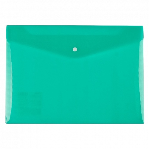 Папка-конверт с кнопкой А4 прозрачная зеленая Expert Complete Premier, 2205318