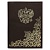 Обложка для паспорта из натуральной кожи коричневая с тиснением золото Народная Имидж, 1,2-058-220-0