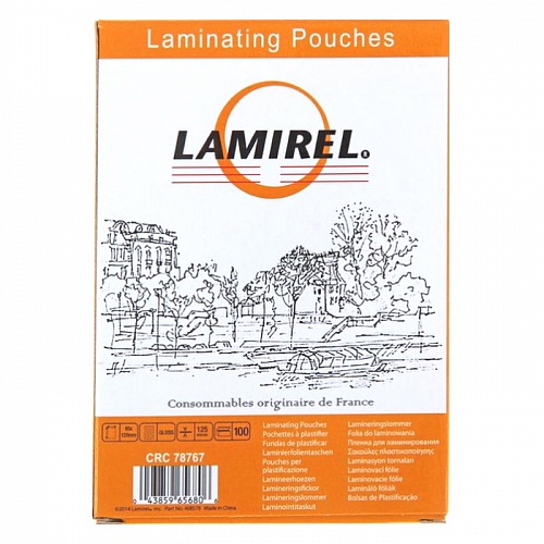 Пленка пакетная для ламинирования 85х120мм 125мкм Lamirel LA-78767