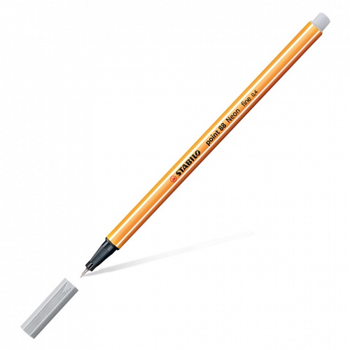 Ручка капиллярная 0,4мм светло-серые чернила STABILO POINT 88, 88/94