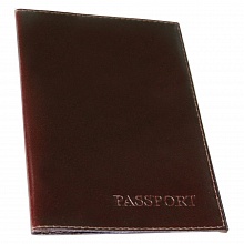 Обложка для паспорта из натуральной кожи коричневая Вектор Cori, ОП-102-1120