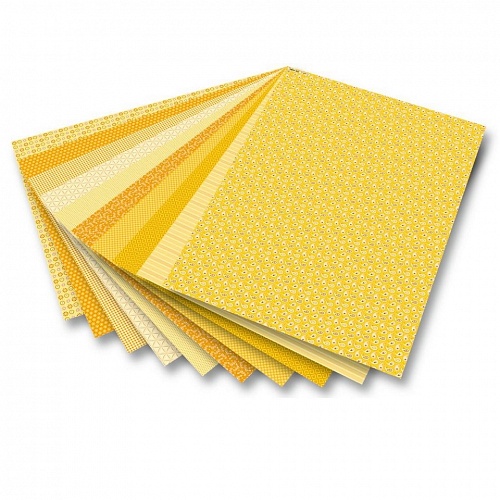 Цветная бумага 24х34см желтый Basic 130гр 30л FOLIA (цена за 1 лист), 46149