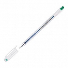 Ручка гелевая 0,5мм зеленый стержень CROWN, HJR-500B
