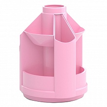 Подставка канцелярская розовая вращающаяся Pastel Erich Krause Mini Desk, 51470