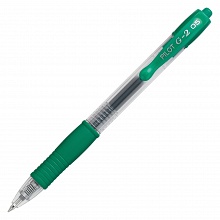 Ручка гелевая автоматическая 0,5мм зеленый стержень PILOT G2 Grip, BL-G2-5 G
