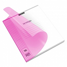 Тетрадь  96л клетка с пластиковой обложкой розовая Классика CoverPrо Neon Erich Krause, 56403
