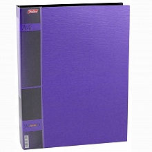 Папка с пружинным скоросшивателем А4 17мм фиолетовая с внутренним карманом Hatber Wood AH4_02220