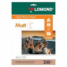 Фотобумага Lomond А4 230г/м2 матовая 25л для струйной печати 0102050
