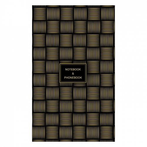 Алфавитная книжка А6  48л с блокнотом Черно-золотой КТС-ПРО, С0228-83