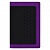 Обложка-органайзер для документов 156х112мм фетр фиолетовый/Софт-тач черный Феникс, 45295