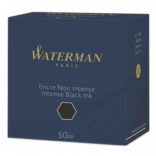 Чернила 50мл черные WATERMAN Intense Black S0110710