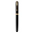 Ручка перьевая 0,8мм синие чернила PARKER Sonnet Core Laquer Black GT F 1931527/F530