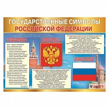 Плакат Государственные символы РФ, 084.708 МП