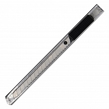Нож канцелярский  9мм серебристый сталь с фиксатором европодвес Silwerhof, 1398663