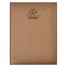 Алфавитная книжка 155х210мм 80л коричневый кожзам Виннер Феникс 30447