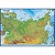Карта России Физическая интерактивная  60х40см масштаб 1:14,5М Globen КН055