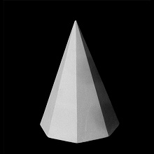 Фигура гипсовая Пирамида восьмигранная 20х20х22см Мастерская Экорше 30-318