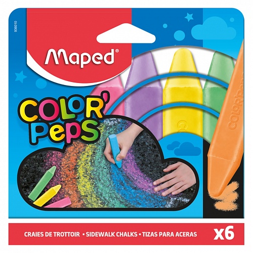 Мел цветной   6 штук прямоугольные MAPED Color Peps 936010