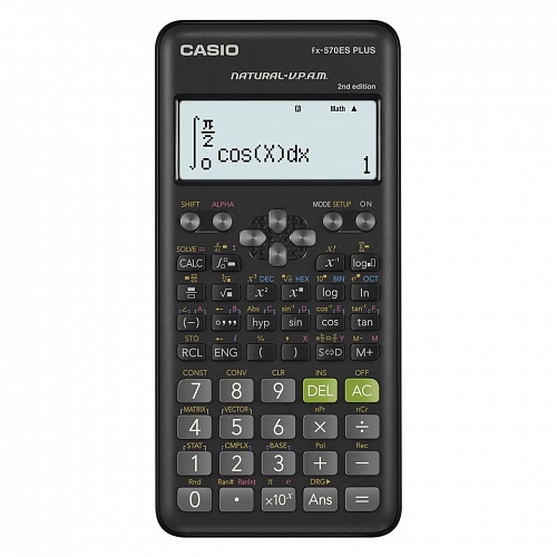 Калькулятор инженерный 10+2 разряда CASIO 417 функций, черный FX-570ESPLUS-2SETD Походит для ЕГЭ